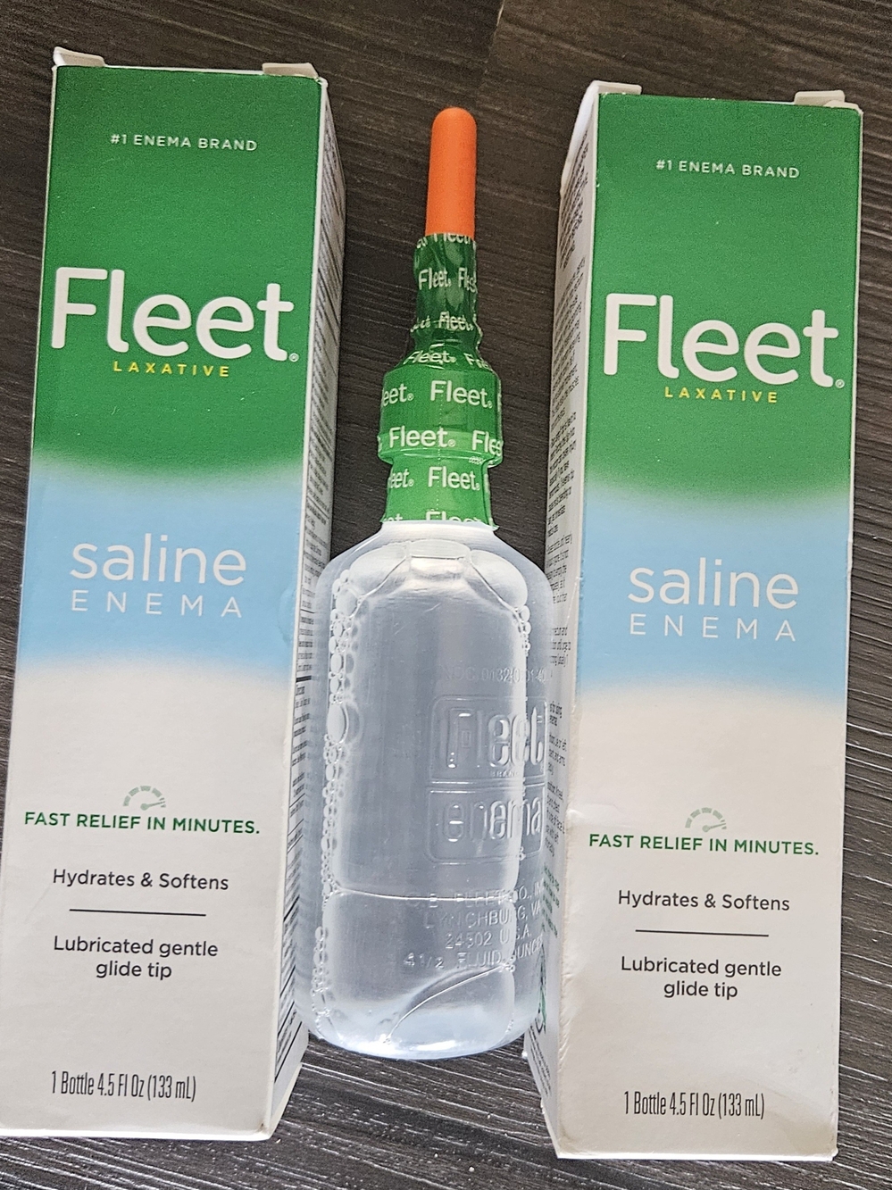 Saline Enema Laxative – Clear with Orange Tip